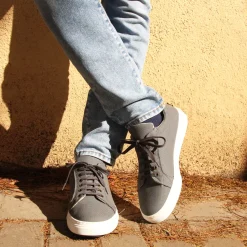 Hot Baskets à lacet en toile recyclée Homme Fins De Série Solidaires