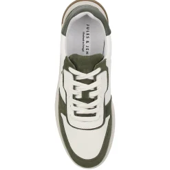 Best Baskets Léo cuir blanc kaki Homme Baskets