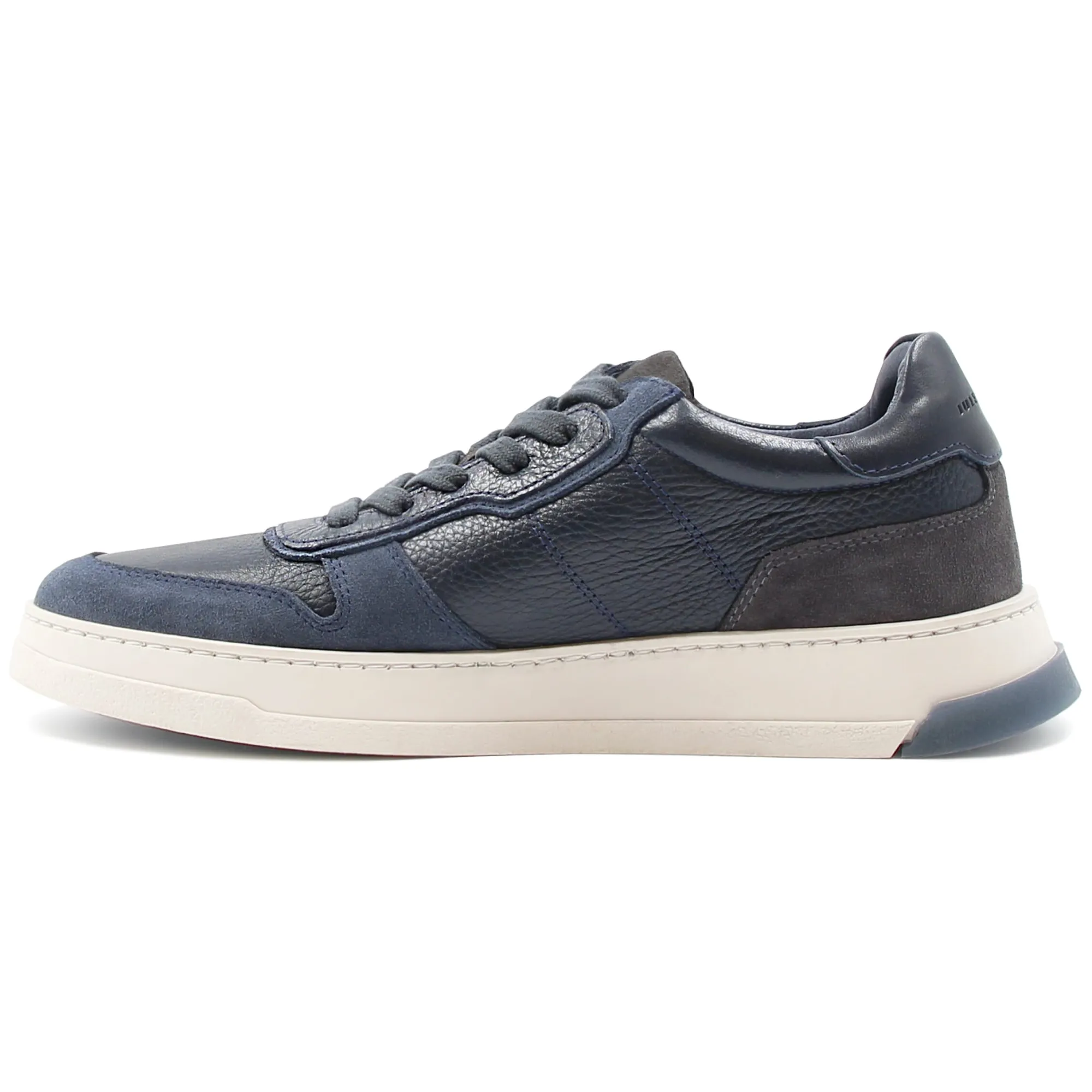 Hot Baskets Léo cuir bleu Homme Baskets