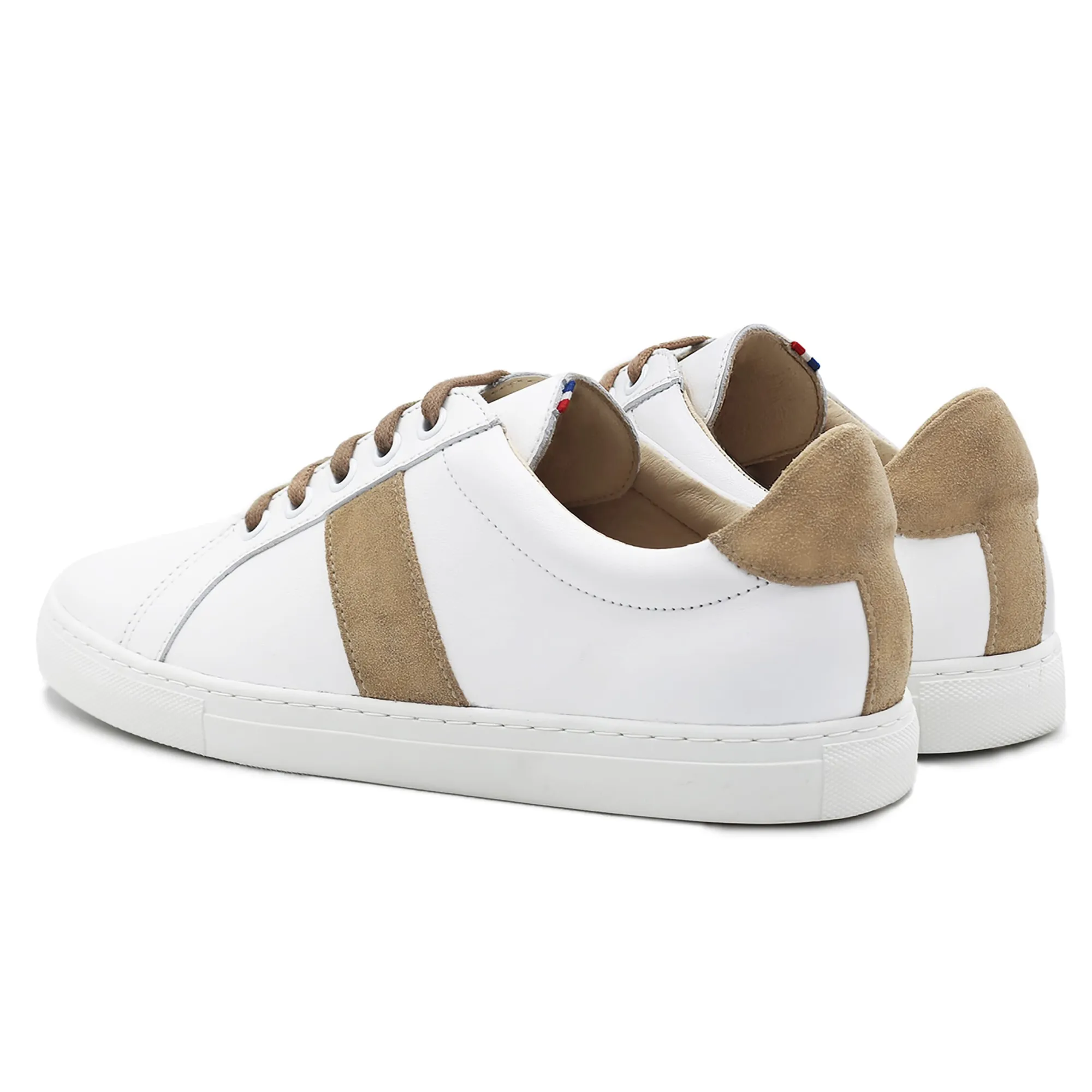 Best Sale Baskets Made in France cuir beige Femme Baskets|Baskets