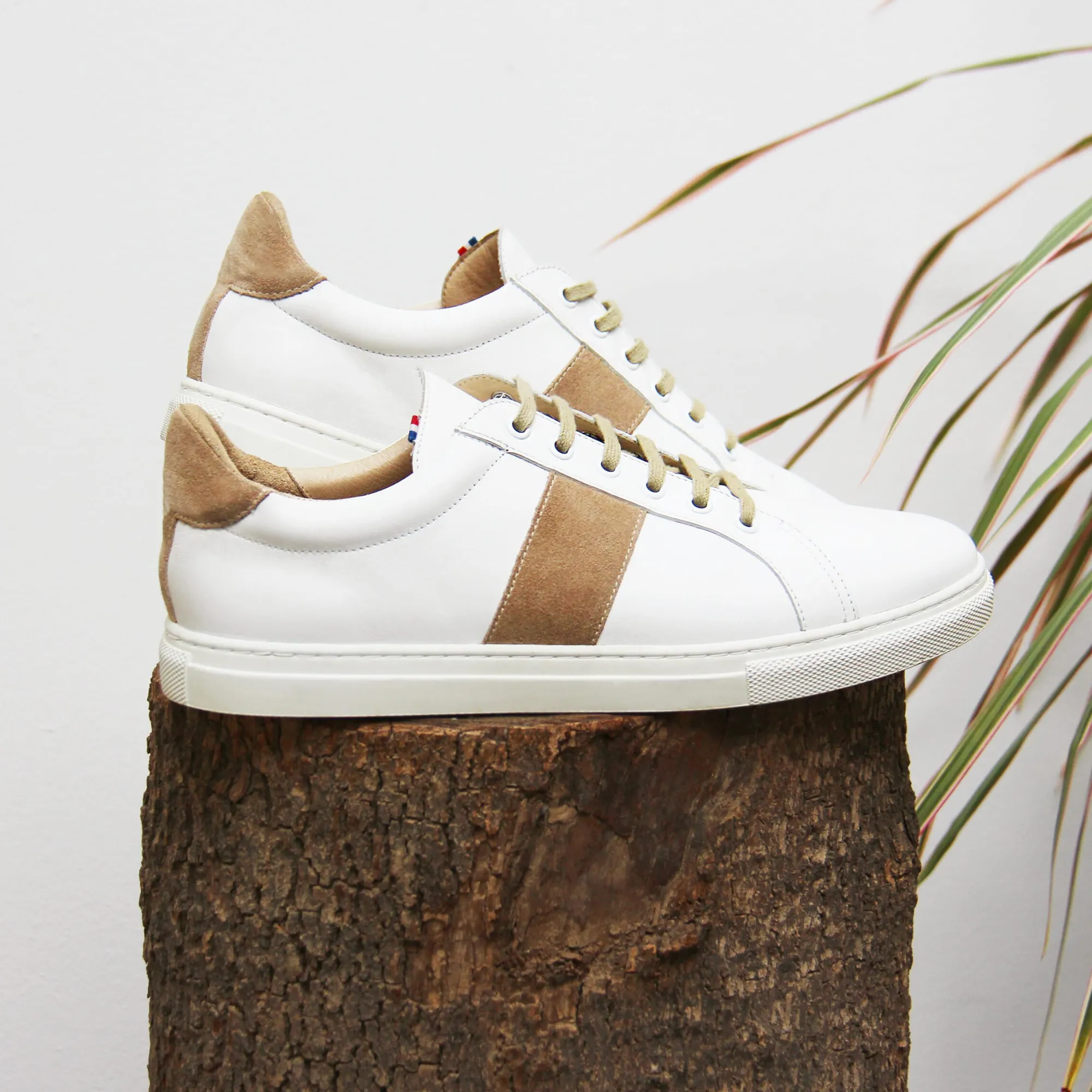 Best Sale Baskets Made in France cuir beige Femme Baskets|Baskets