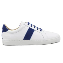 Clearance Baskets Made in France cuir bleu Femme Baskets|Baskets
