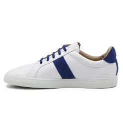 Clearance Baskets Made in France cuir bleu Femme Baskets|Baskets