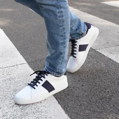 Outlet Baskets Made in France cuir denim Femme Baskets|Baskets