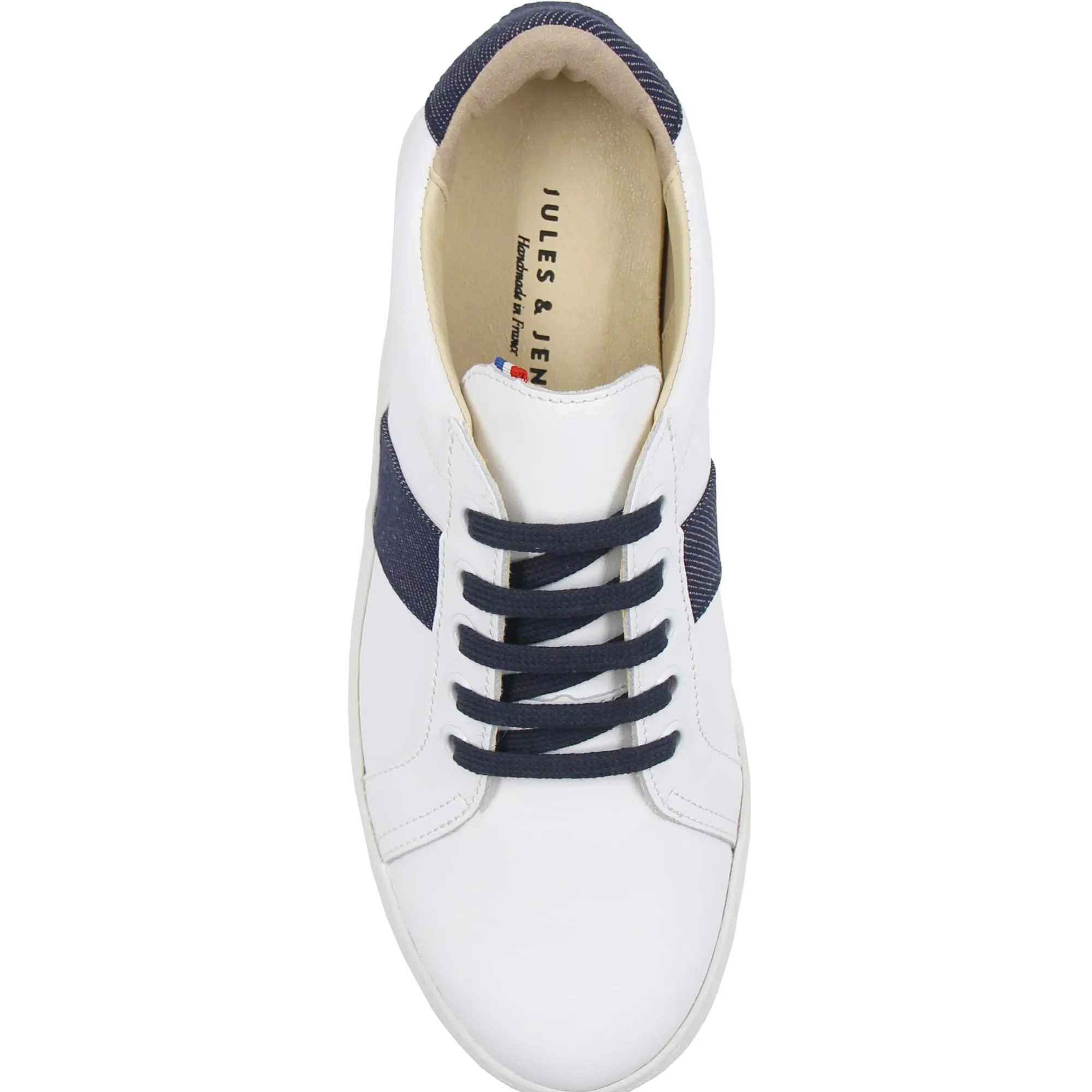 Outlet Baskets Made in France cuir denim Femme Baskets|Baskets