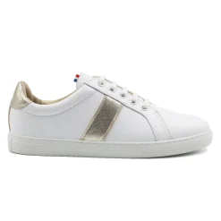 Discount Baskets Made in France cuir doré Femme Baskets
