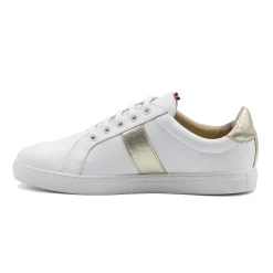 Discount Baskets Made in France cuir doré Femme Baskets