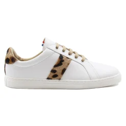 Discount Baskets Made in France cuir léopard Femme Baskets