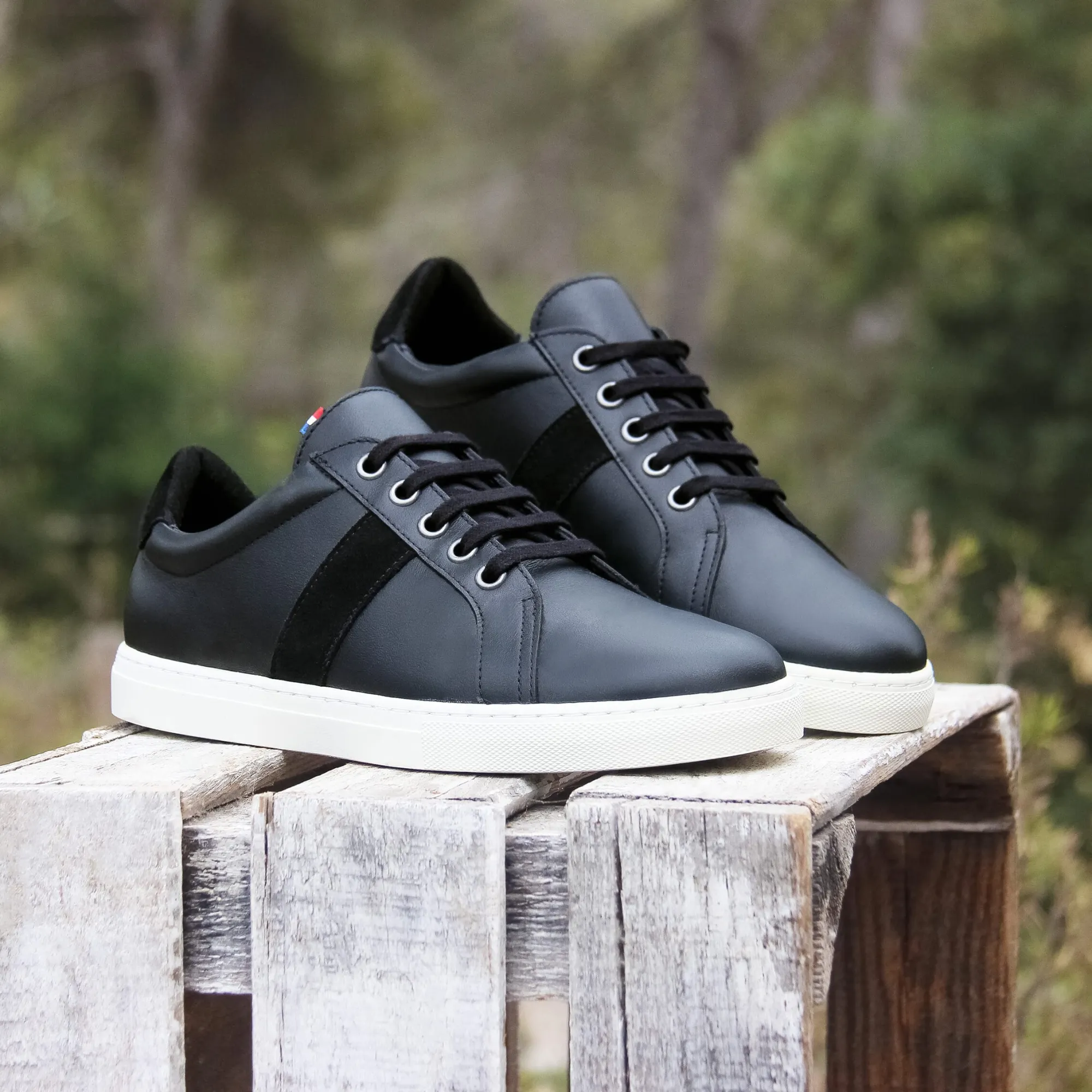 Flash Sale Baskets Made in France cuir Homme Fins De Série Solidaires
