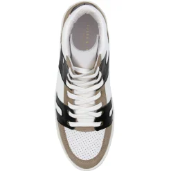 Flash Sale Baskets montantes cuir blanc noir Femme Baskets