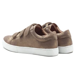 Fashion Baskets scratch cuir métallisé Femme Baskets