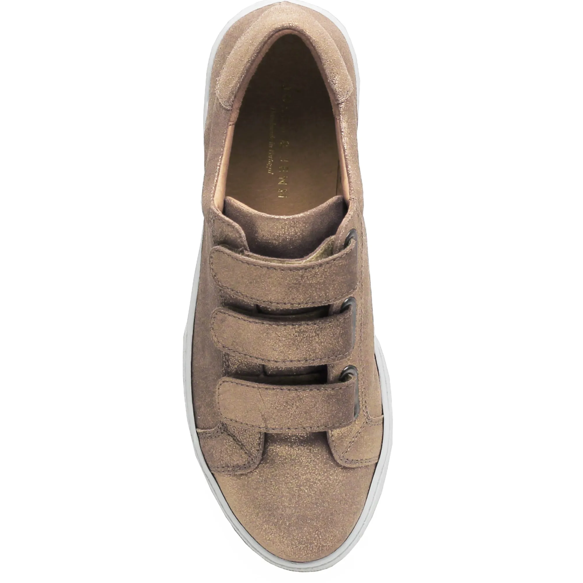 Fashion Baskets scratch cuir métallisé Femme Baskets