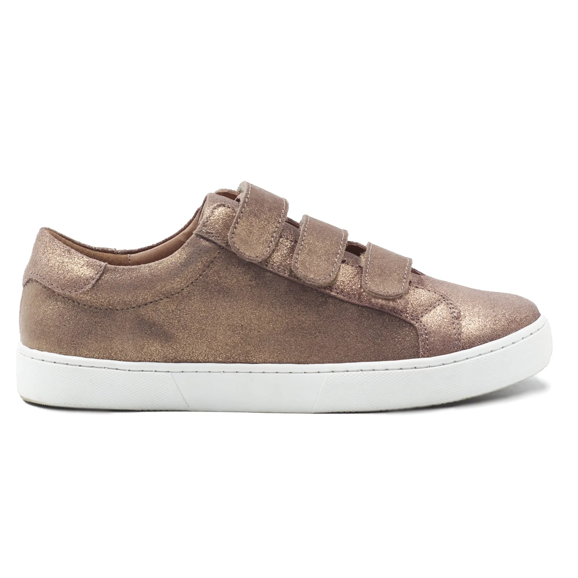 Fashion Baskets scratch cuir métallisé Femme Baskets