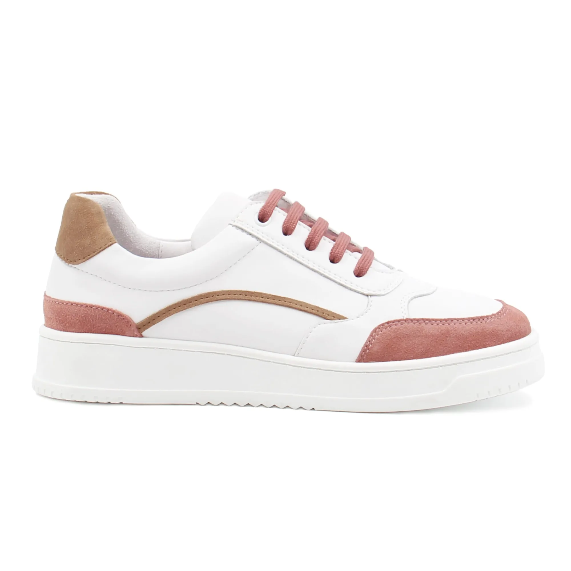 Sale Baskets vintage cuir blanc beige Femme Baskets