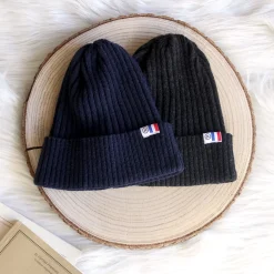 Hot Bonnet coton recyclé bleu Femme Bonnets|Bonnets
