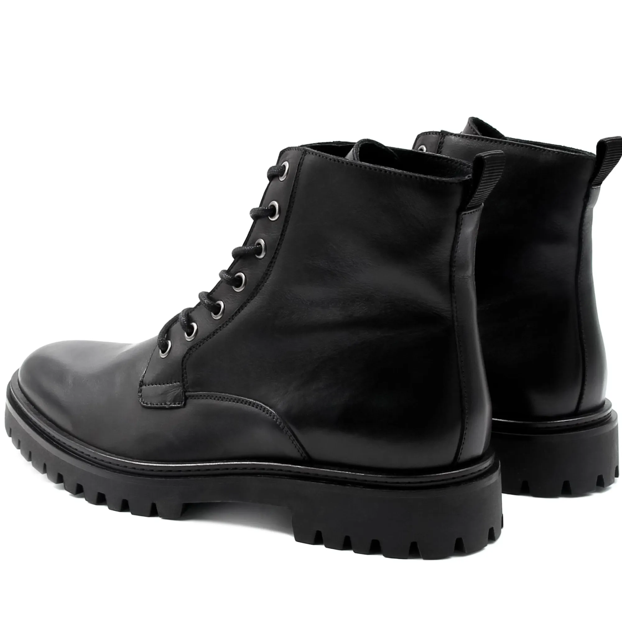 Hot Boots à lacet crantées cuir Homme Boots