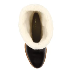 Shop Bottes fourrées cuir Femme Bottines & Bottes