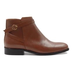 Cheap Bottines cavalières plates cuir Femme Bottines & Bottes