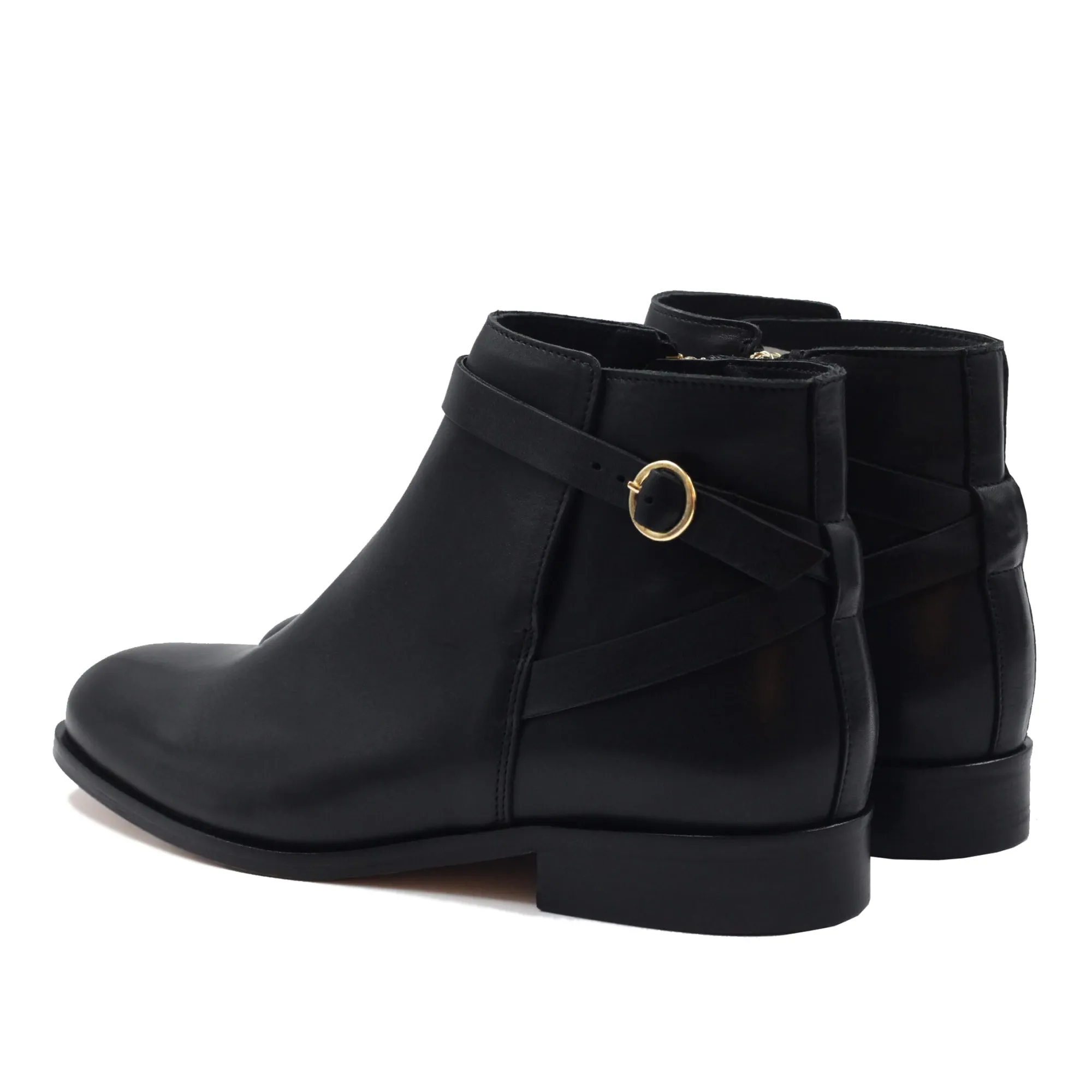 Best Sale Bottines cavalières plates cuir Femme Bottines & Bottes