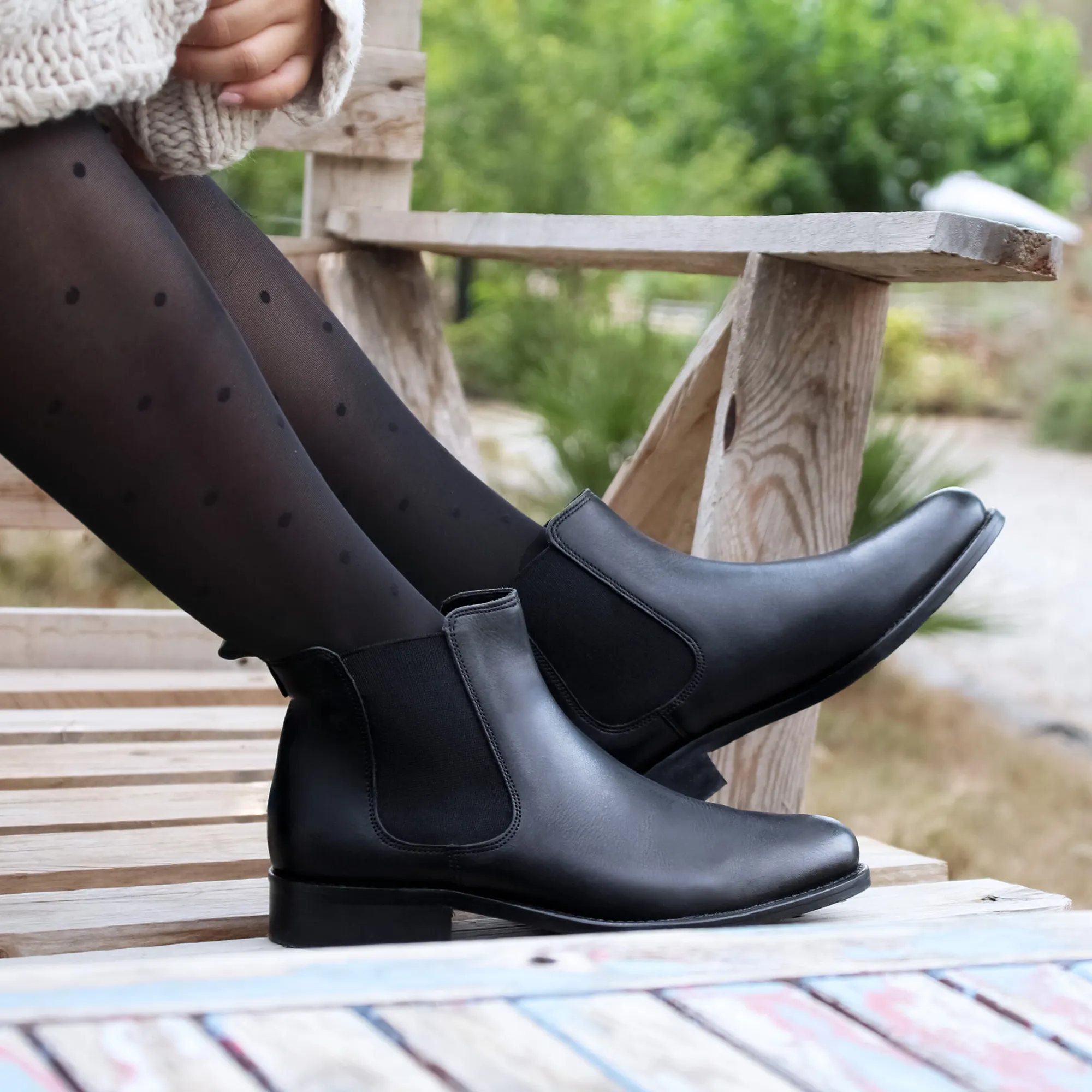 Store Bottines Chelsea cuir Femme Bottines & Bottes