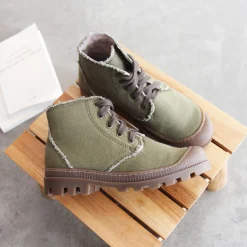 Store Bottines crantées toile recyclée Femme Dressing Recyclé|Bottines & Bottes
