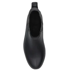 Cheap Bottines de pluie noir argenté Femme Bottines & Bottes