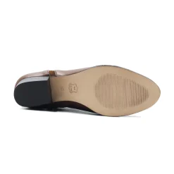 Hot Bottines moyen talon cuir Femme Bottines & Bottes