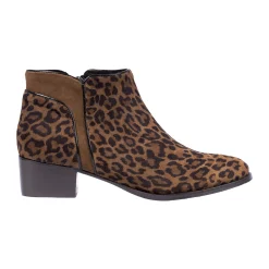 Flash Sale Bottines moyen talon cuir daim Femme Bottines & Bottes