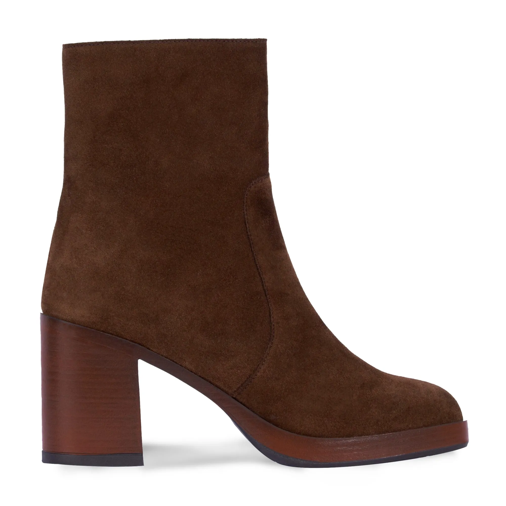Discount Bottines plateforme cuir daim Femme Bottines & Bottes