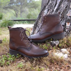 Flash Sale Bottines plates à lacet cuir Femme Bottines & Bottes