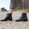 Hot Bottines plates à lacet cuir Femme Bottines & Bottes