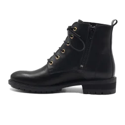 Hot Bottines plates à lacet cuir Femme Bottines & Bottes