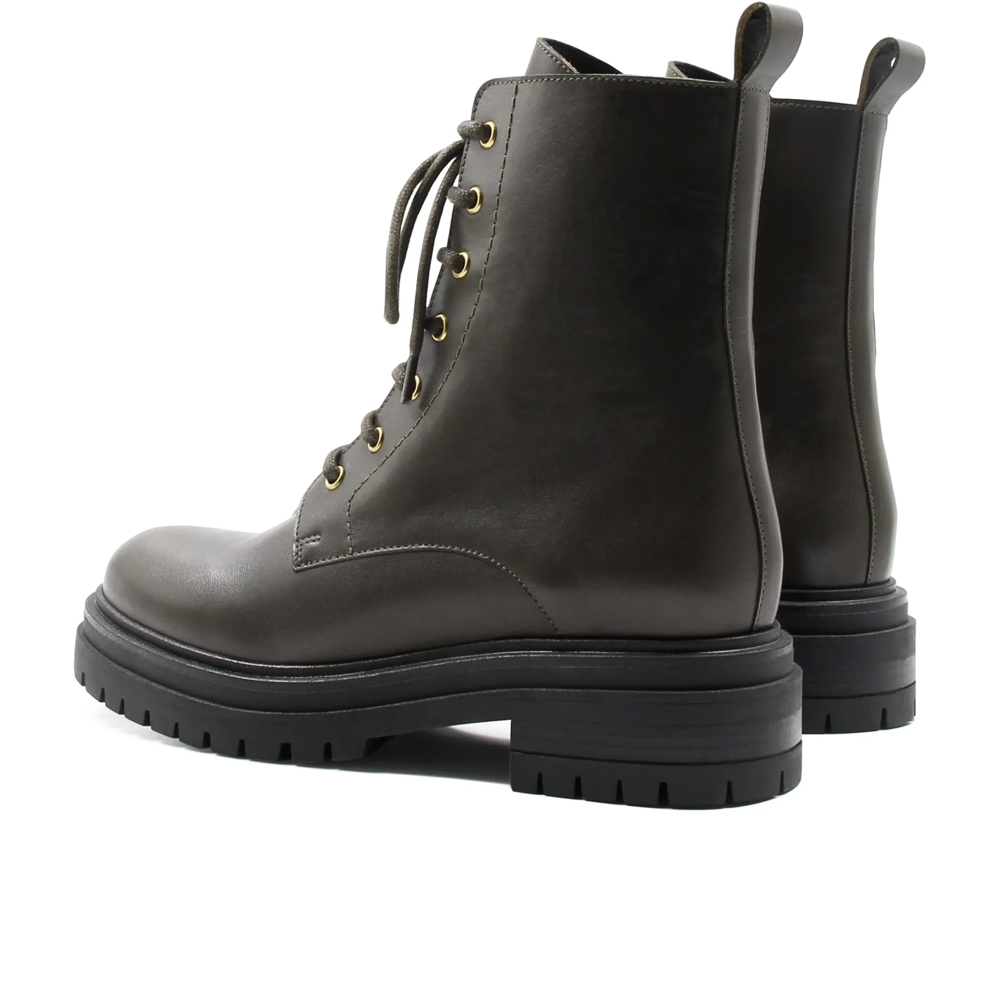 New Bottines ranger crantées cuir Femme Bottines & Bottes