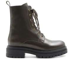 New Bottines ranger crantées cuir Femme Bottines & Bottes