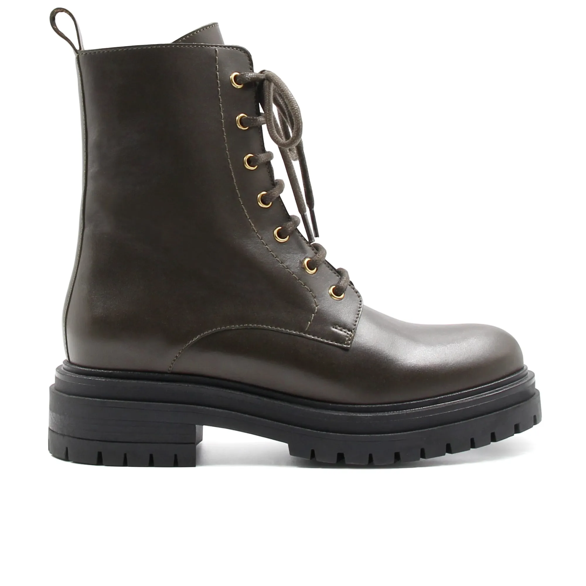 New Bottines ranger crantées cuir Femme Bottines & Bottes