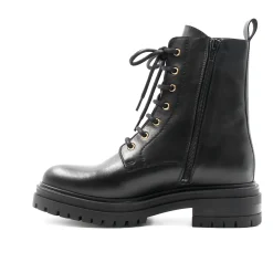 Shop Bottines ranger crantées cuir Femme Bottines & Bottes