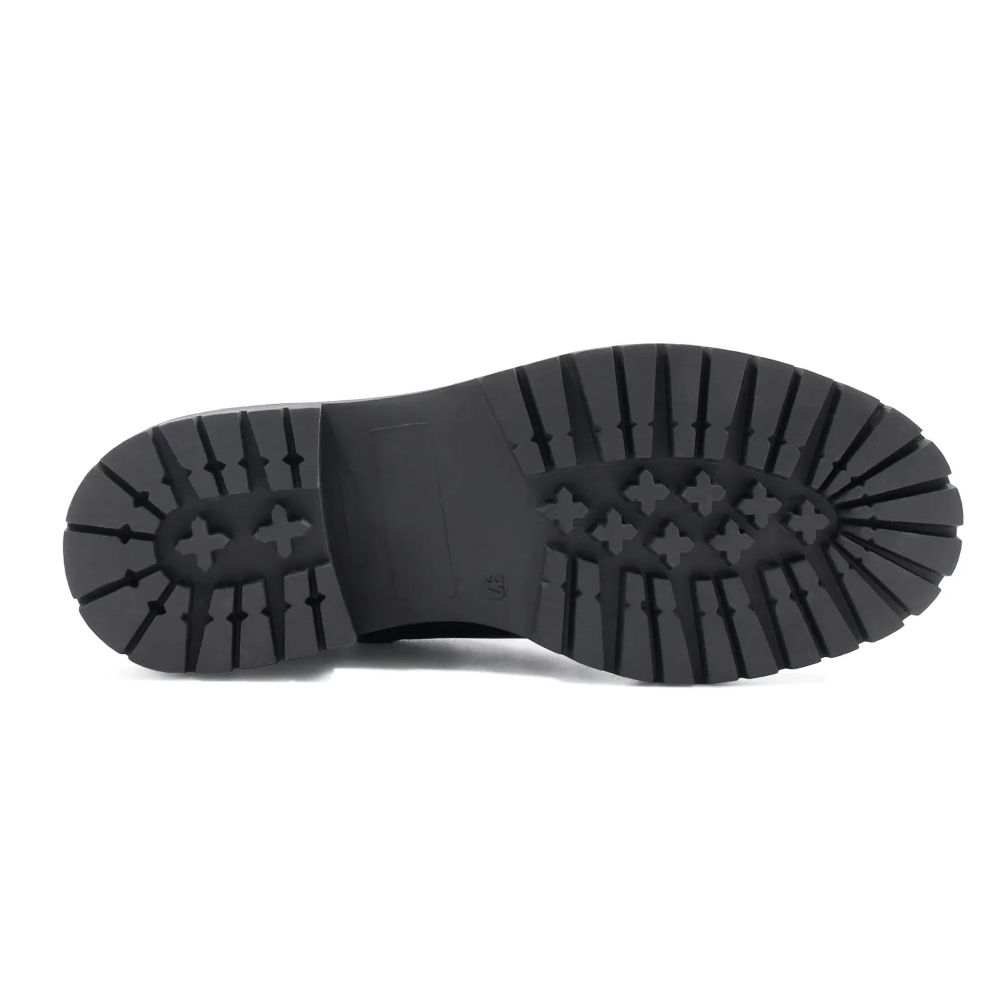 Shop Bottines ranger crantées cuir Femme Bottines & Bottes