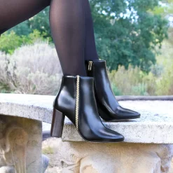 Sale Bottines à talon cuir Femme Bottines & Bottes