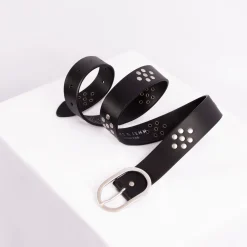 Sale Ceinture large cuir clouté Femme Ceintures
