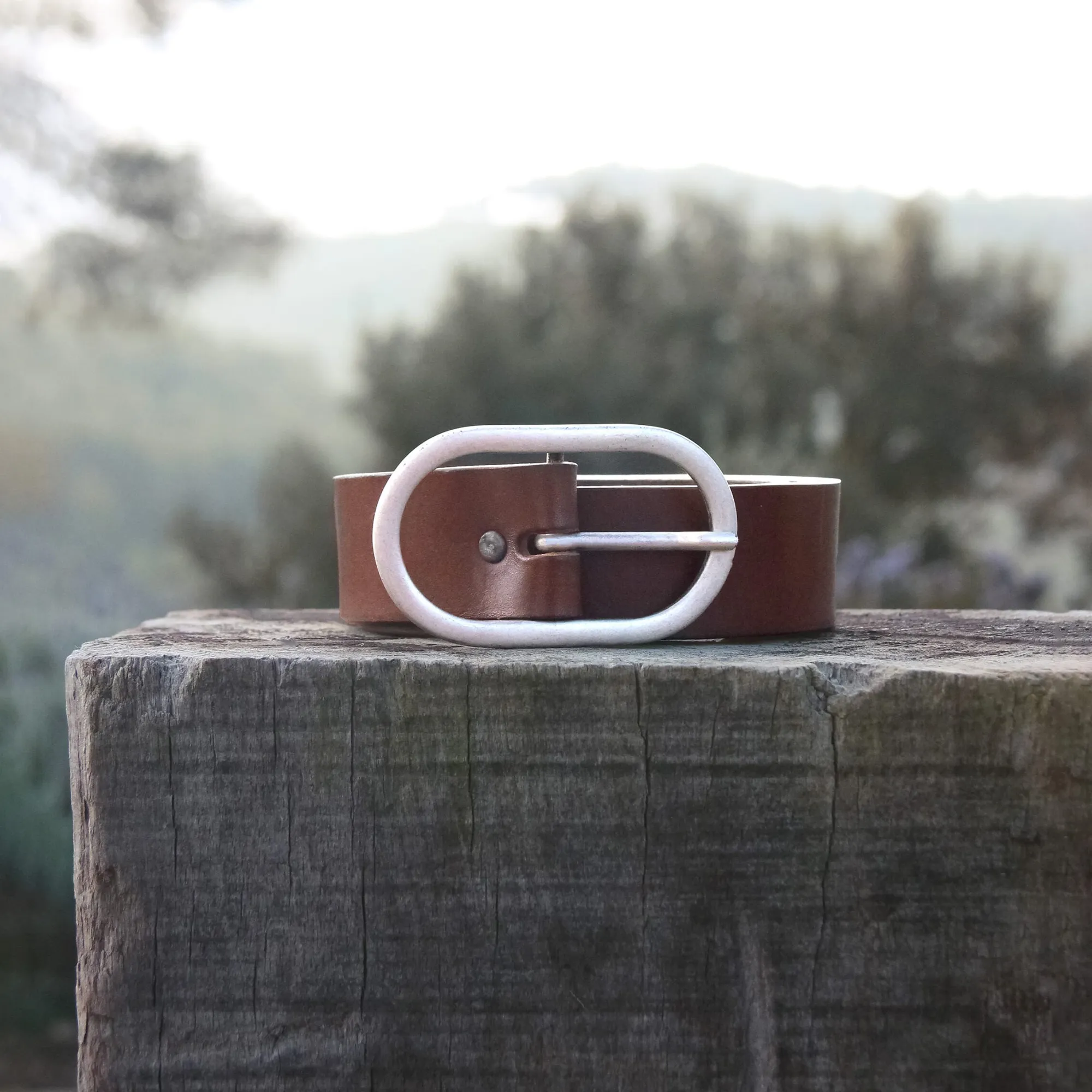 Shop Ceinture large cuir marron Femme Ceintures