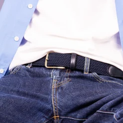 Shop Ceinture tressée bleue Homme Ceintures