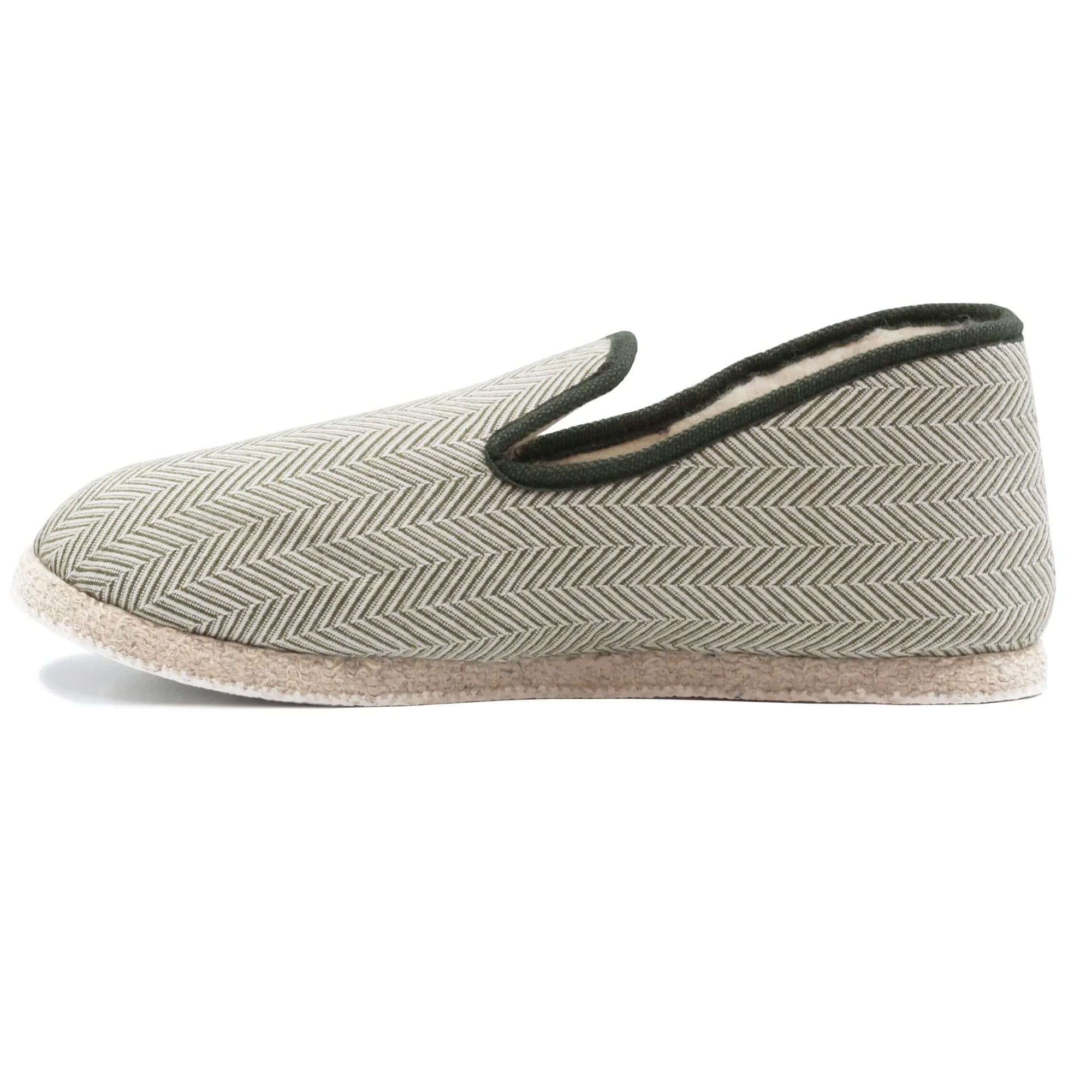 Best Sale Charentaises tradition blanc kaki Femme Charentaises|Charentaises