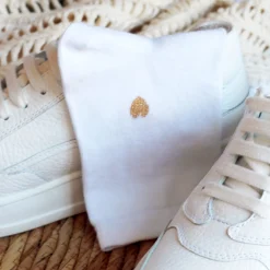 Fashion Chaussettes cœur blanc doré Femme Chaussettes