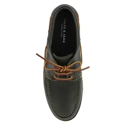 Online Chaussures bateau crampons cuir vert Homme Chaussures Bateau