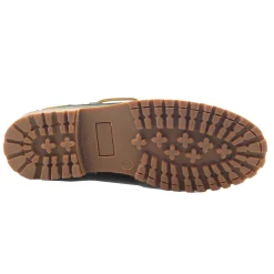 Online Chaussures bateau crampons cuir vert Homme Chaussures Bateau