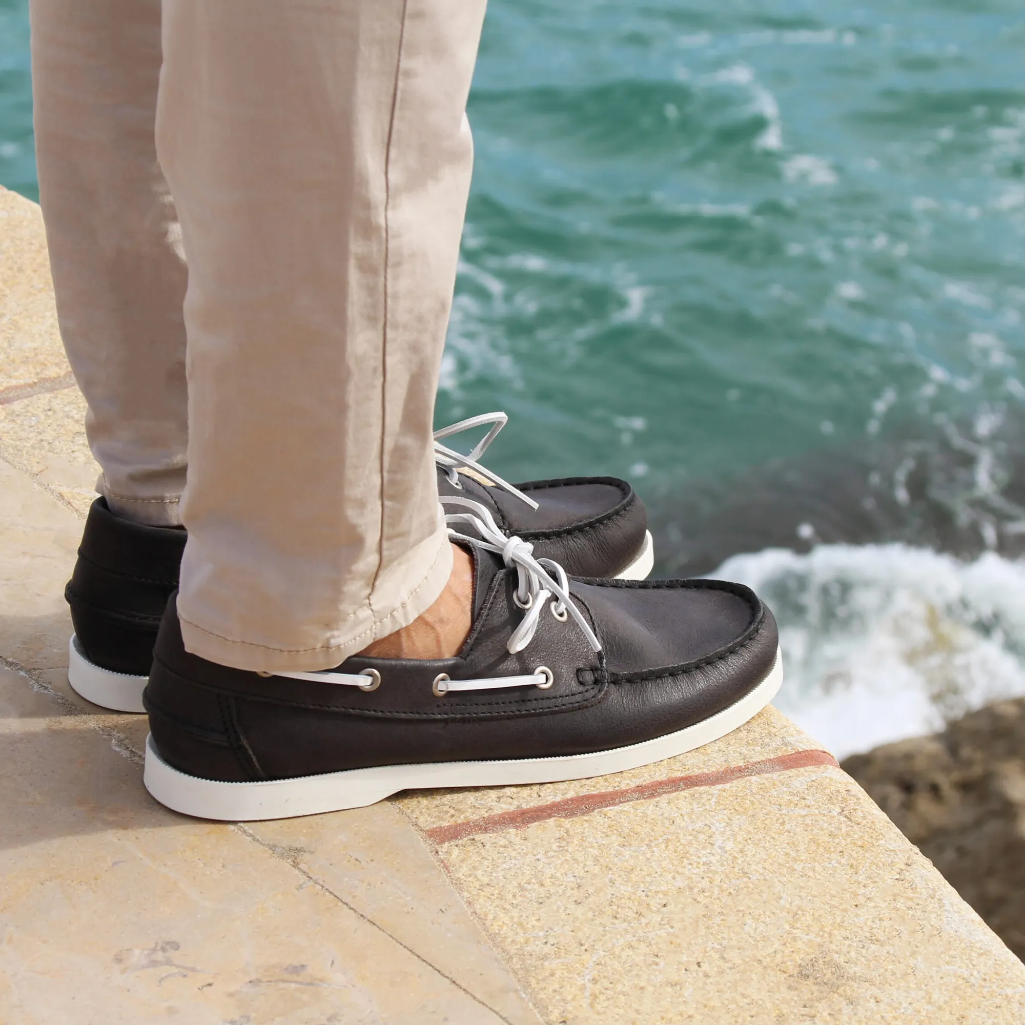 Cheap Chaussures bateau cuir Homme Chaussures Bateau