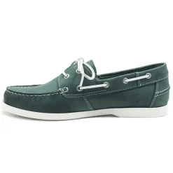 Fashion Chaussures bateau cuir vert Homme Fins De Série Solidaires