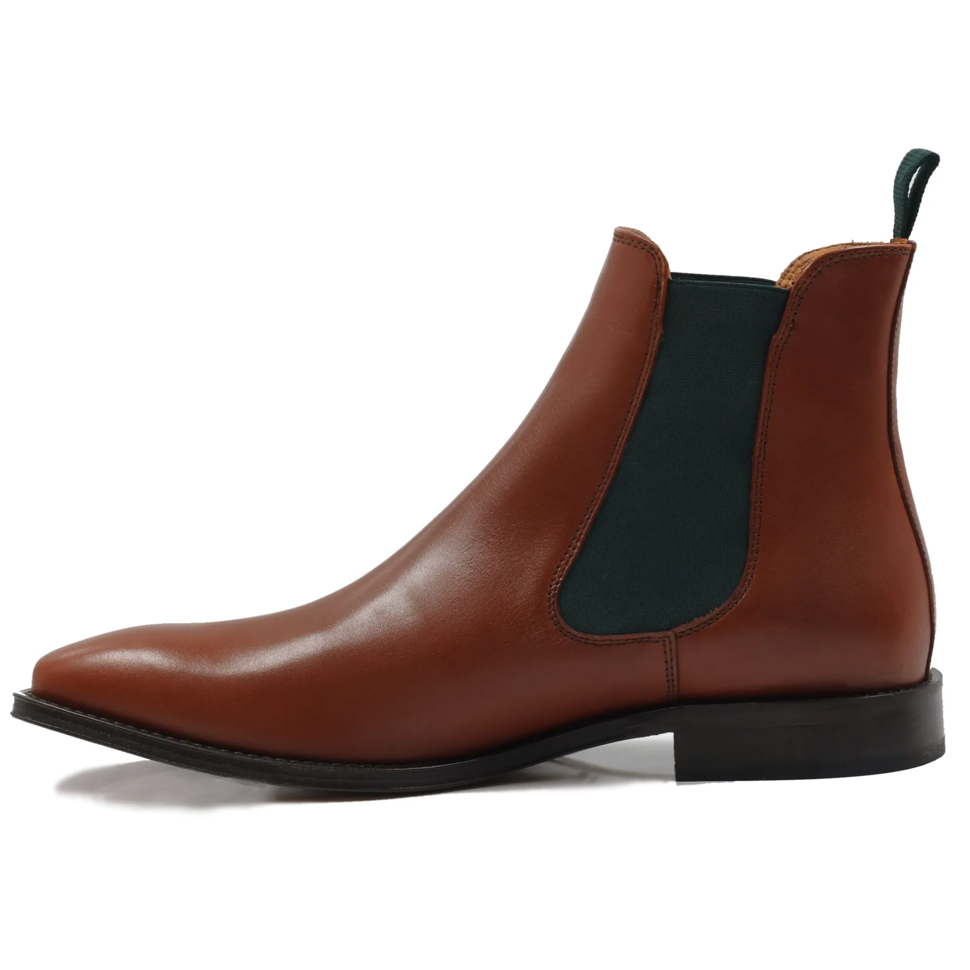 Store Chelsea boots cuir cognac vert Homme Boots
