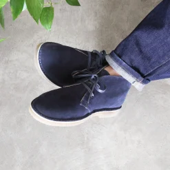 Discount Chukka boots cuir daim bleu Homme Boots