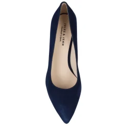 Cheap Escarpins cuir daim bleu marine Femme Escarpins